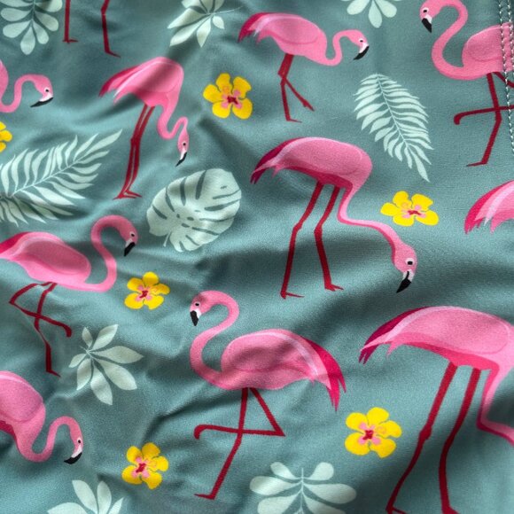 PoolBoy Mens Flamingo Print Swim Shorts Size M Elastic Waist Beach Vacation Sun‎ - Picture 8 of 9